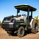 A close up photo of the front end on the electric Monarch Tractor